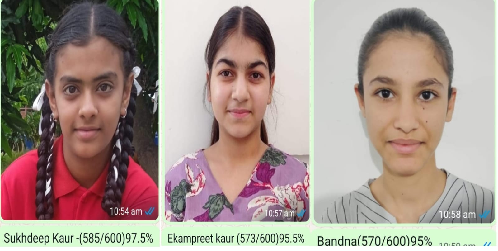 न्यू दशमेश पब्लिक हाई स्कूल सैला खुर्द का परिणाम शत प्रतिशत रहा